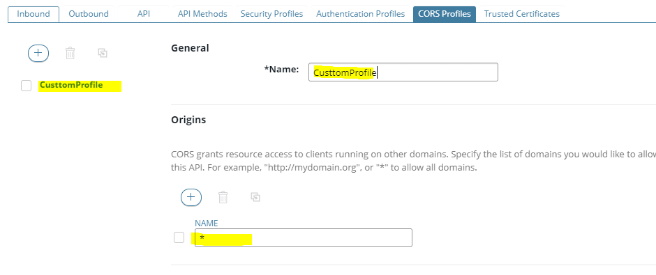 How to enable CORS on Axway API & use postman to verify if the CORS is enabled